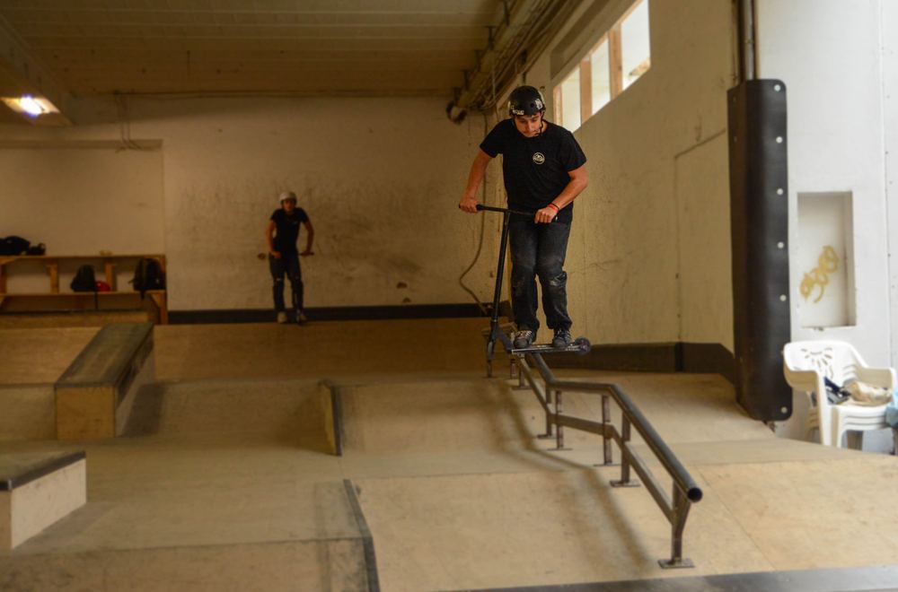 Skatepark couvert visité lors d'une sortie